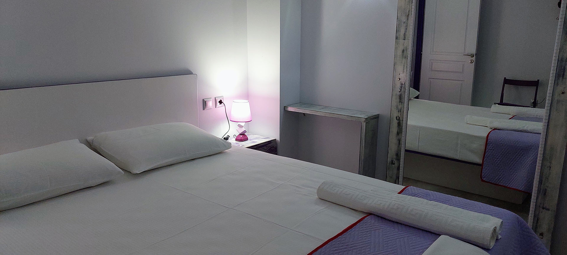 Bedroom, KIVA Villa, KEA island, Cyclades, Greece, relaxing resort, near the Kampi Beach, exclusive pool, air-condition, contemporary design, luxury, private apartment, seafront view