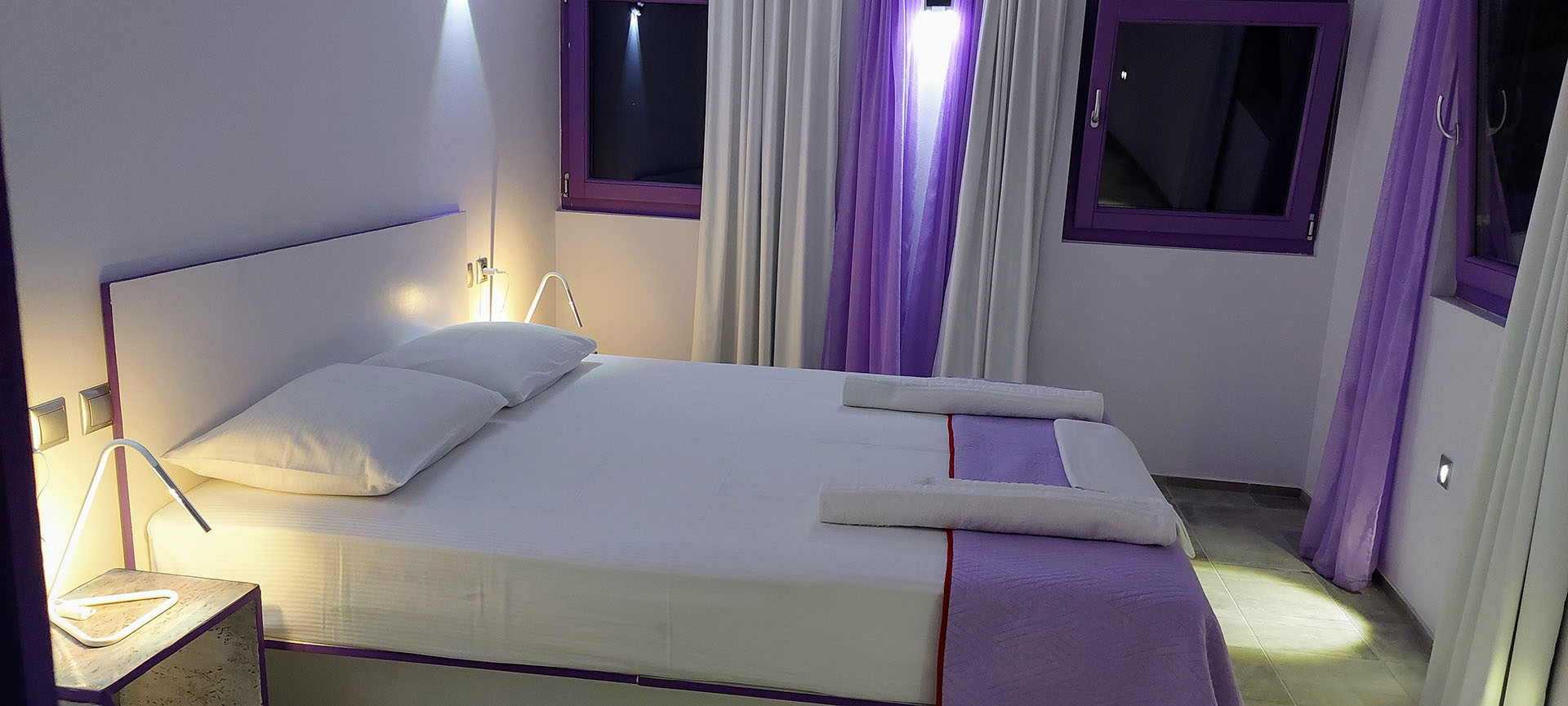 Bedroom, KIVA Villa, KEA island, Cyclades, Greece, relaxing resort, near the Kampi Beach, exclusive pool, air-condition, contemporary design, luxury, private apartment, seafront view