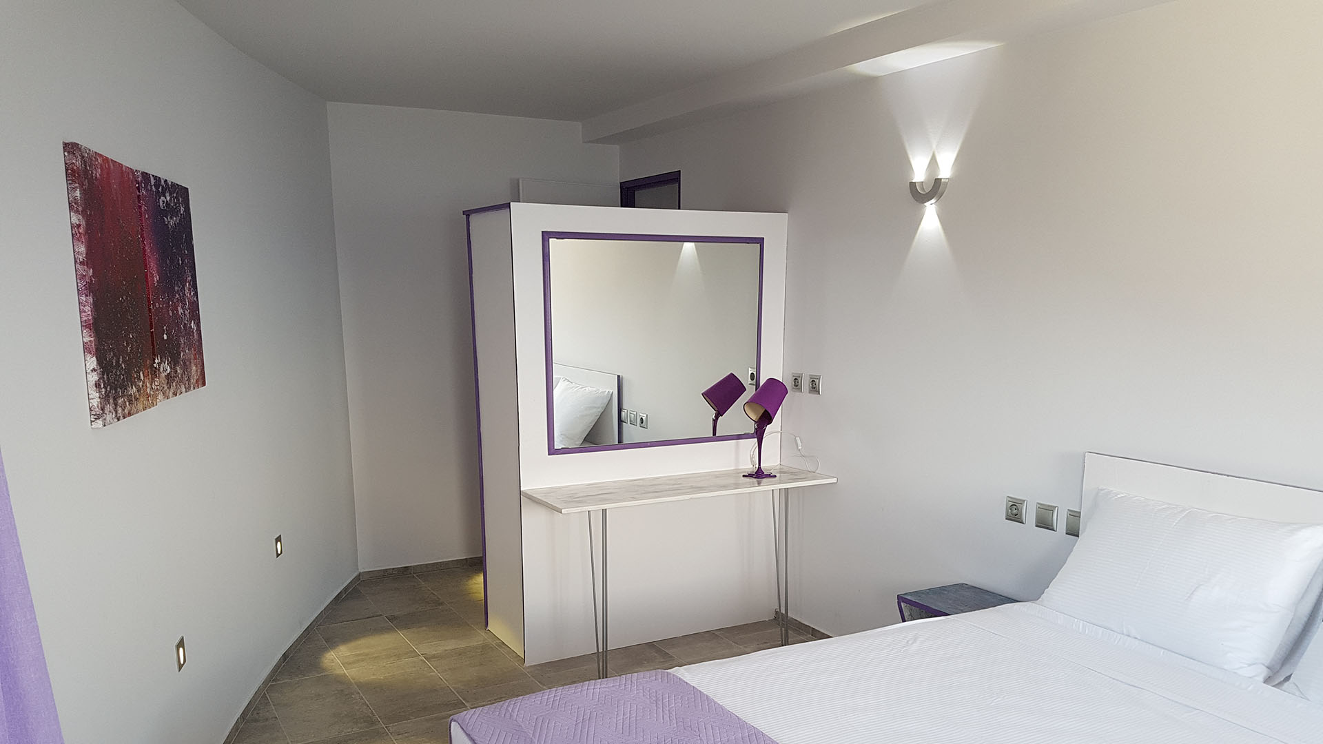 Bedroom, KIVA Villa, KEA island, Cyclades, Greece, relaxing resort, near the Kampi Beach, exclusive pool, air-condition, contemporary design, luxury, private apartment, seafront view