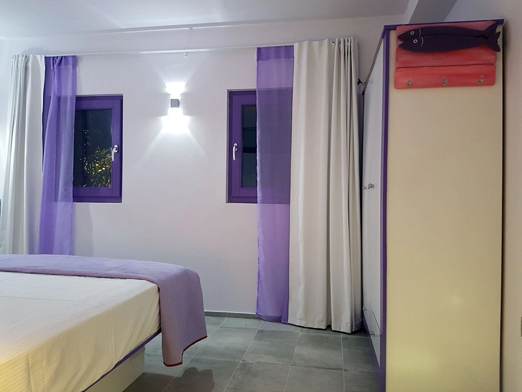 bedroom at kiva villa